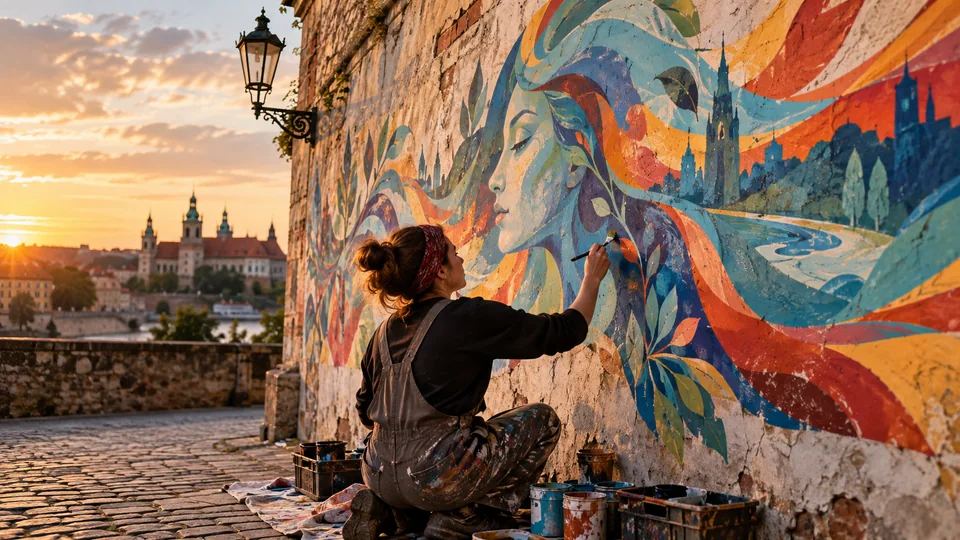 Mural na 780-lecie Elbląga